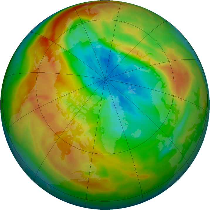 Arctic ozone map for 25 March 2011